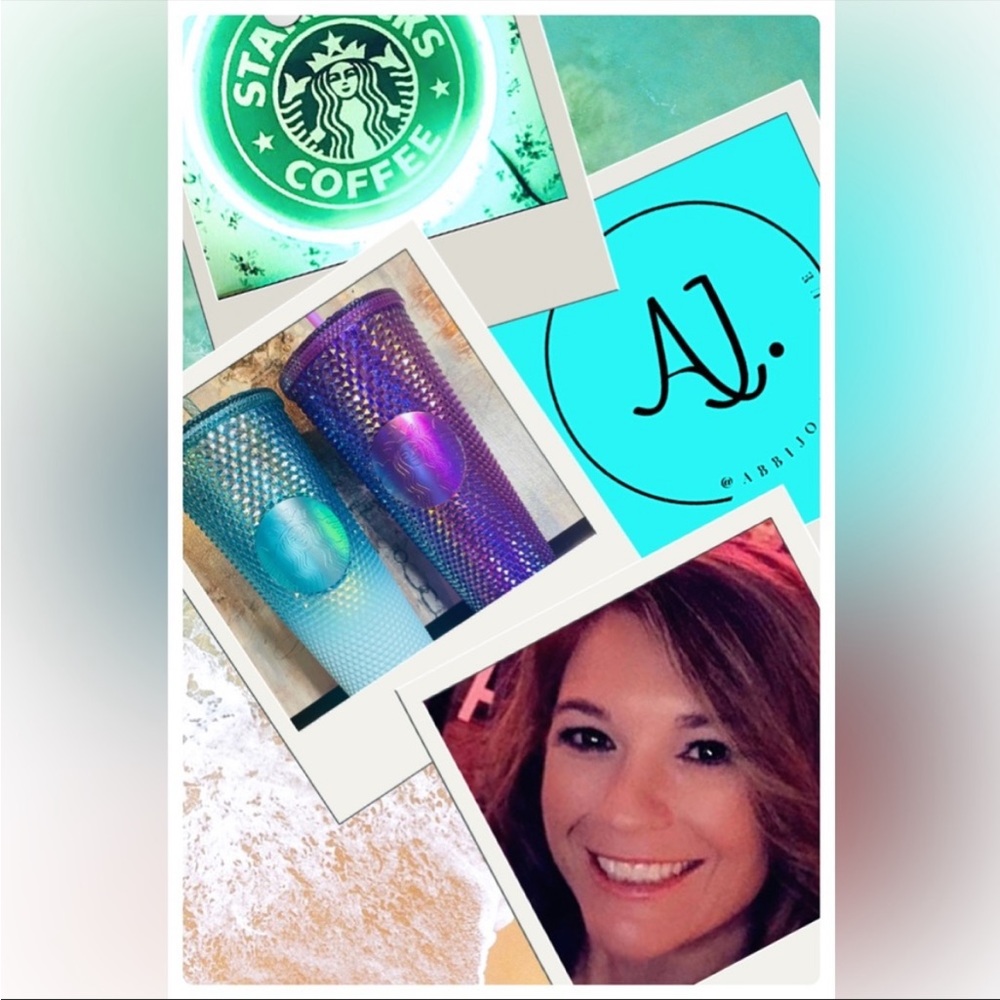 NWT Starbucks Tumbler Iridescent White Pearl Glimmer Stainless Steel Cup 16 oz - Picture 2 of 4